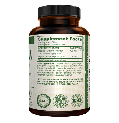 TURMERIC 700MG (ORG NON CERT) 90S - 4882-A3