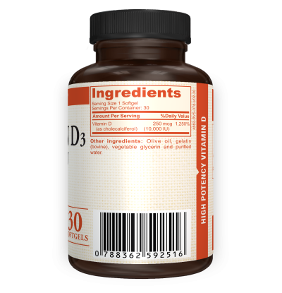 !amvilab vitamin d3 10000 a2 Amber-PET